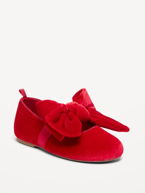 Ballerines en velours à boucle pour toute-petite