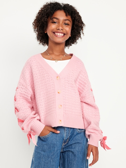 SoSoft Bow-Tie Cardigan Sweater for Girls