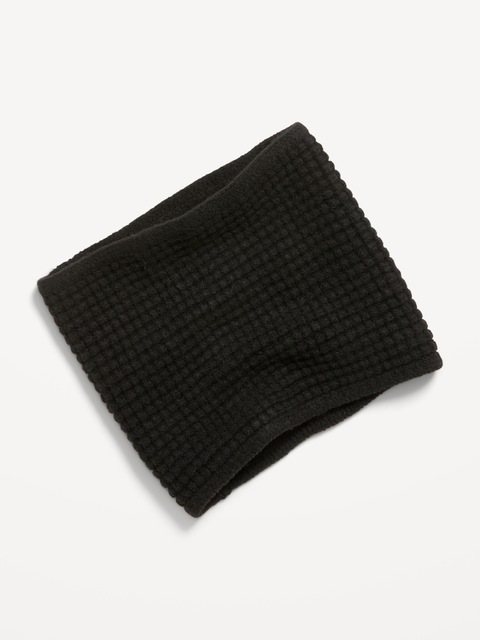 Cache-cou en tricot gaufré - Noir De Jais
