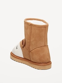 L'image numéro 3 présente Bottes en suédine et similifourrure à motif de créature pour toute-petite