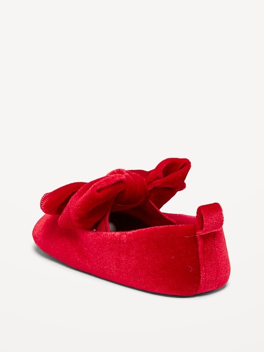 Image number 3 showing, Velvet Bow Ballet Flats for Baby