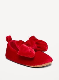 Image number 1 showing, Velvet Bow Ballet Flats for Baby