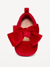 Image number 2 showing, Velvet Bow Ballet Flats for Baby