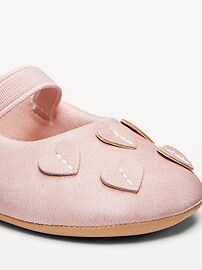 Image number 5 showing, Faux-Suede Heart Ballet Flats for Baby