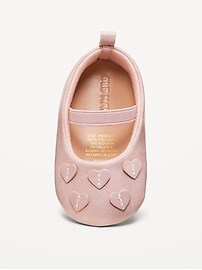 Image number 2 showing, Faux-Suede Heart Ballet Flats for Baby