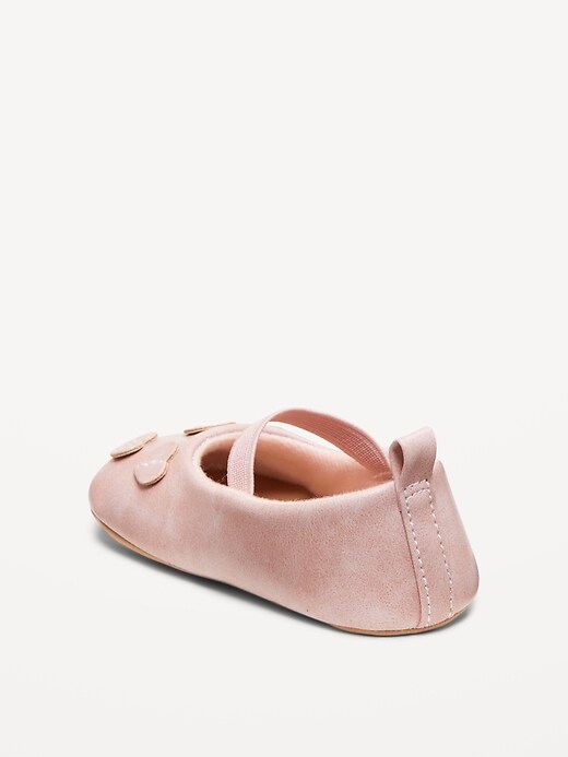 Image number 3 showing, Faux-Suede Heart Ballet Flats for Baby