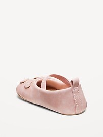 Image number 3 showing, Faux-Suede Heart Ballet Flats for Baby