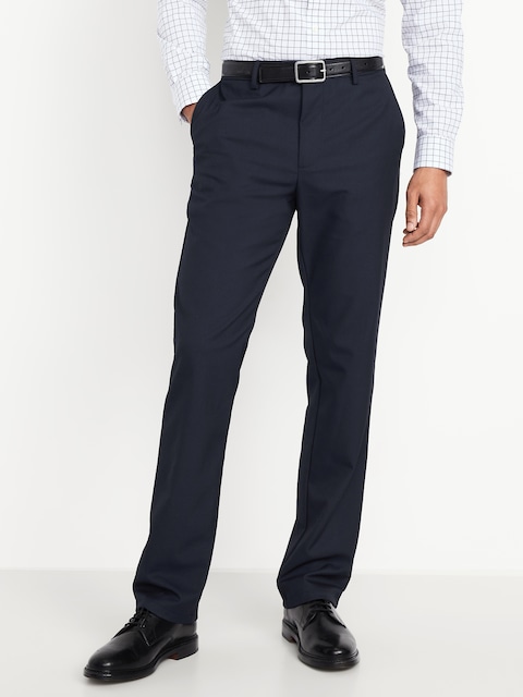 Pantalon habillé droit années 90 à Extensibilité intégrée - Bleu Marine