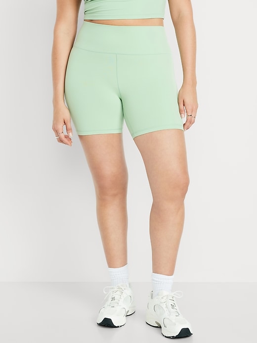 Image number 5 showing, High-Waisted StudioSmooth Biker Shorts -- 6-inch inseam
