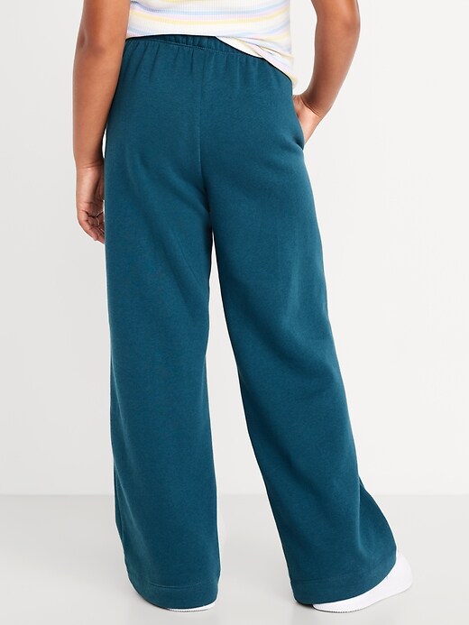 Image number 2 showing, Favorite Fleece High-Waisted Wide-Leg Sweatpants for Girls