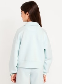 L'image numéro 2 présente Chandail à demi-glissière en molleton raffiné pour fille