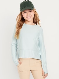 Image number 1 showing, CloudMotion Long-Sleeve Performance T-Shirt for Girls