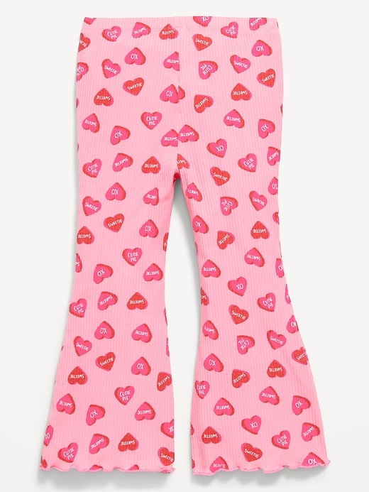 Image number 2 showing, Printed Ribbed Flare Leggings for Toddler Girls