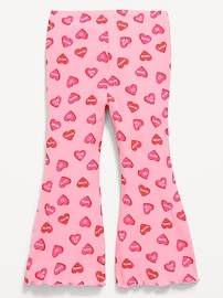 Image number 2 showing, Printed Ribbed Flare Leggings for Toddler Girls
