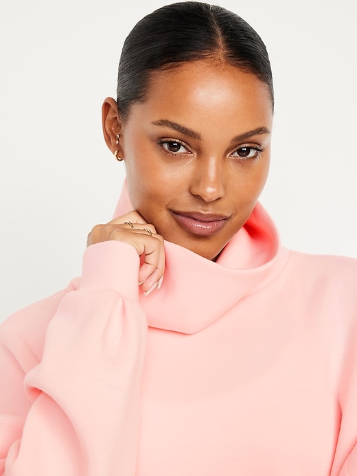 L'image numéro 4 présente Tunique à col cheminée en molleton raffiné