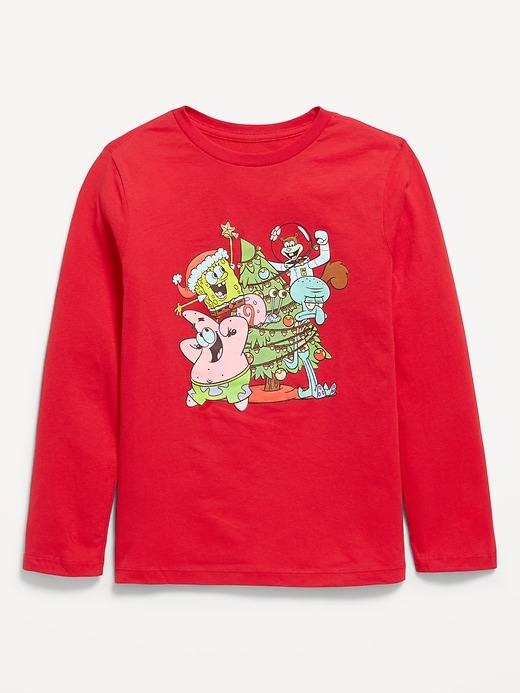 Image number 1 showing, SpongeBob SquarePants™ Gender-Neutral Graphic T-Shirt for Kids