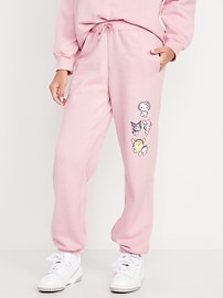 Image number 1 showing, Hello Kitty® High-Waisted Graphic Jogger Sweatpants for Girls
