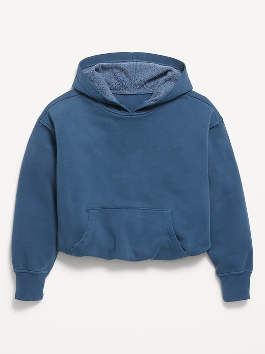 Image number 1 showing, Cropped Bubble-Hem Hoodie for Girls