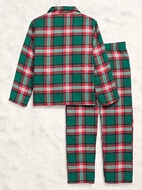 Image number 2 showing, Printed Gender-Neutral Button-Front Pajama Set for Kids