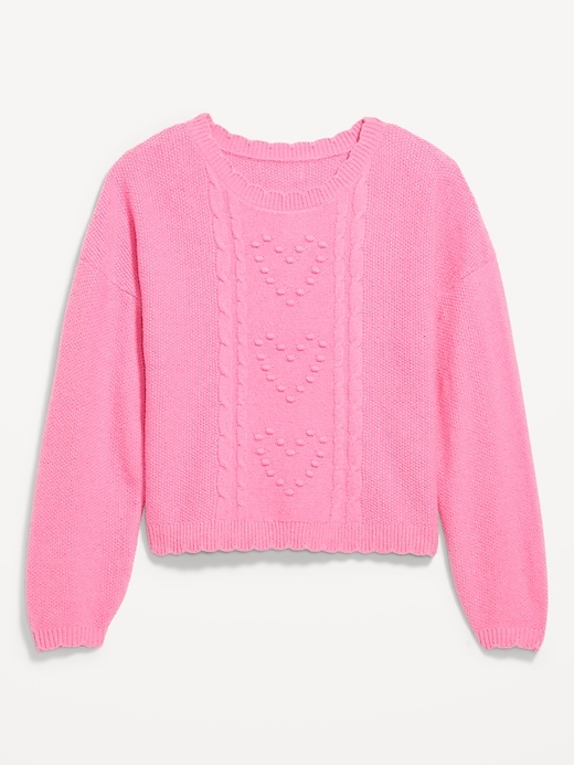 Image number 5 showing, SoSoft Crew-Neck Bobble Heart Sweater