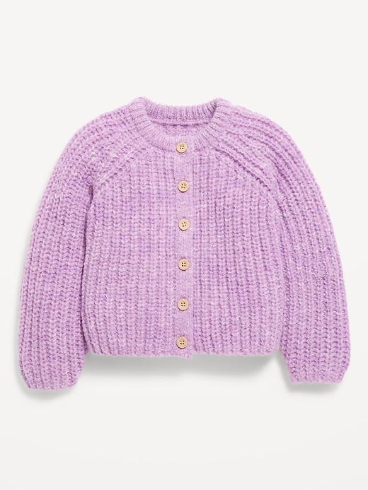 L'image numéro 1 présente Cardigan en tricot côtelé pour toute-petite fille