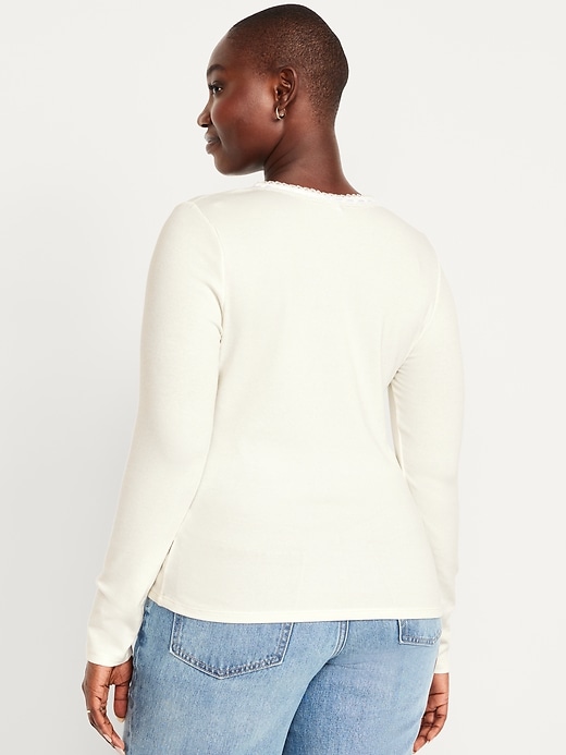 Image number 6 showing, Scoop-Neck Long-Sleeve Ribbed Top