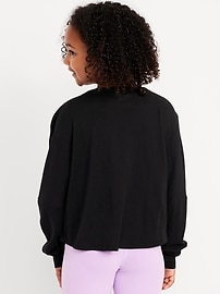 Image number 2 showing, Long-Sleeve Cropped Top for Girls