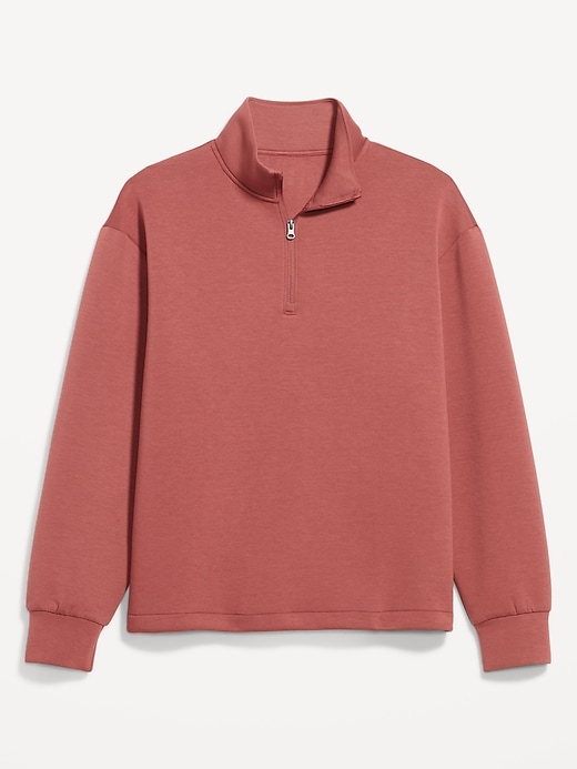Image number 4 showing, Bounce Fleece Oversized Quarter-Zip Pullover