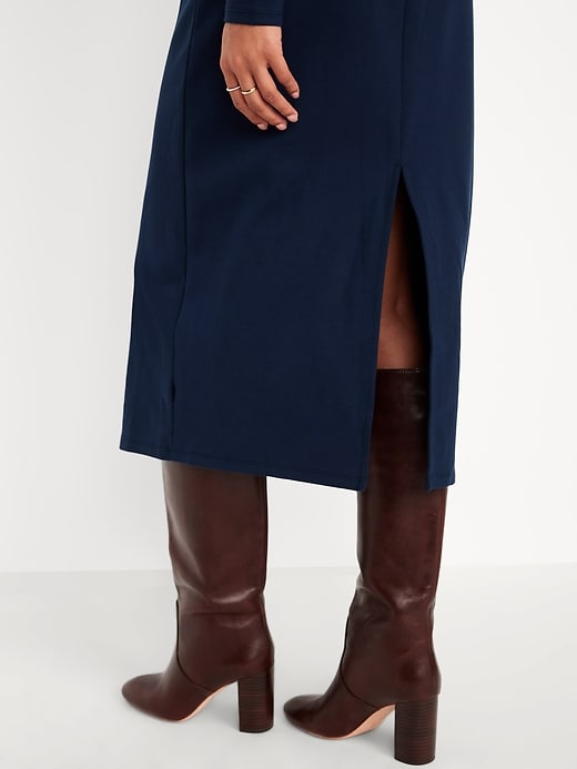 Image number 4 showing, Long-Sleeve Twist-Neck Midi Dress