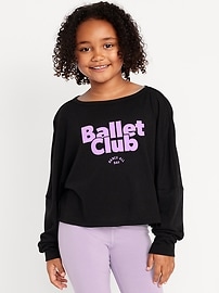 Image number 1 showing, Long-Sleeve Cropped Top for Girls