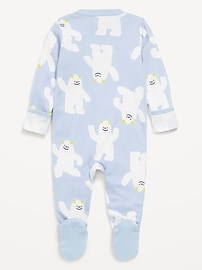 L'image numéro 2 présente Une-pièce Nuit ou jeu à pieds à glissière à double sens pour bébé