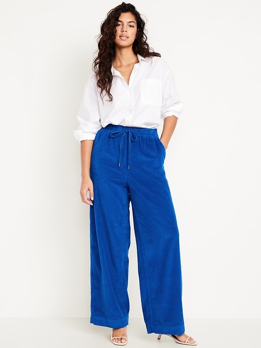 Image number 5 showing, High-Waisted Pull-On Corduroy Pants