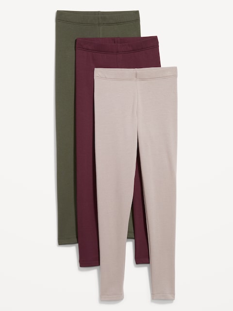 High-Waisted Fleece-Lined Leggings 3-Pack