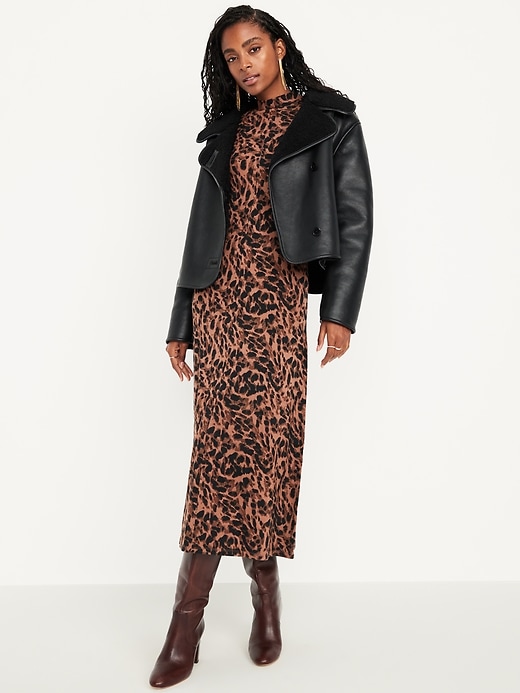 Mock Neck Maxi Dress