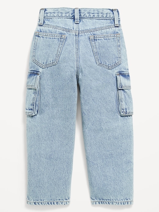 Image number 2 showing, Baggy Barrel-Leg Cargo Jeans for Toddler Boys