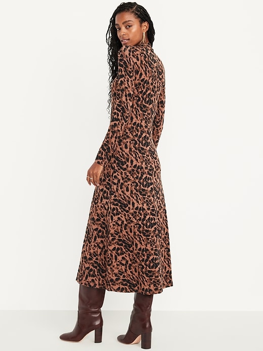 Mock Neck Maxi Dress