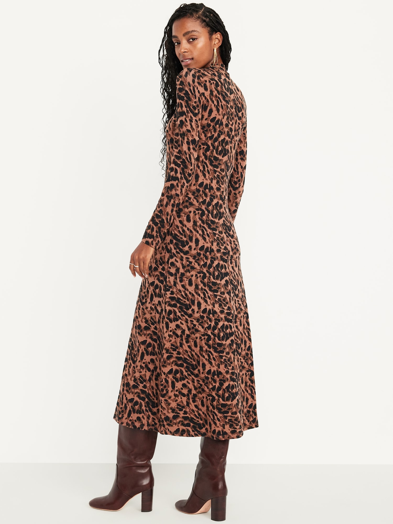 Mock Neck Maxi Dress