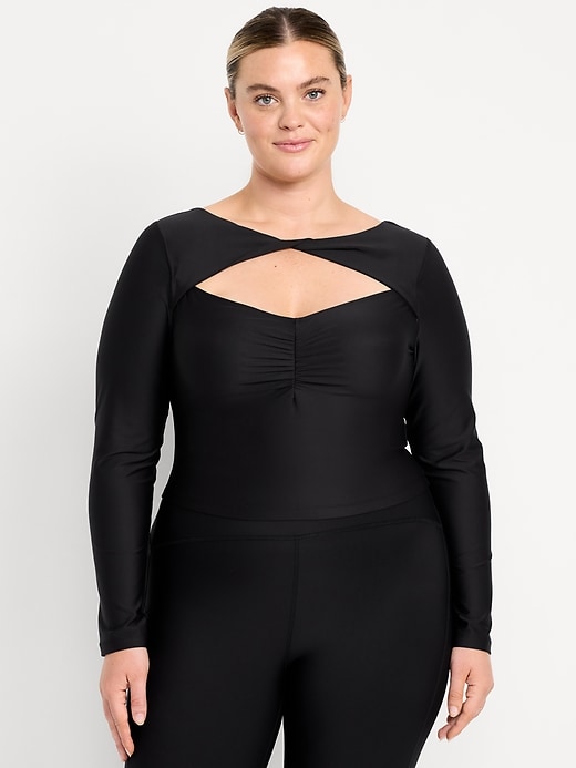 Image number 7 showing, PowerSoft Long-Sleeve Cut-Out Top