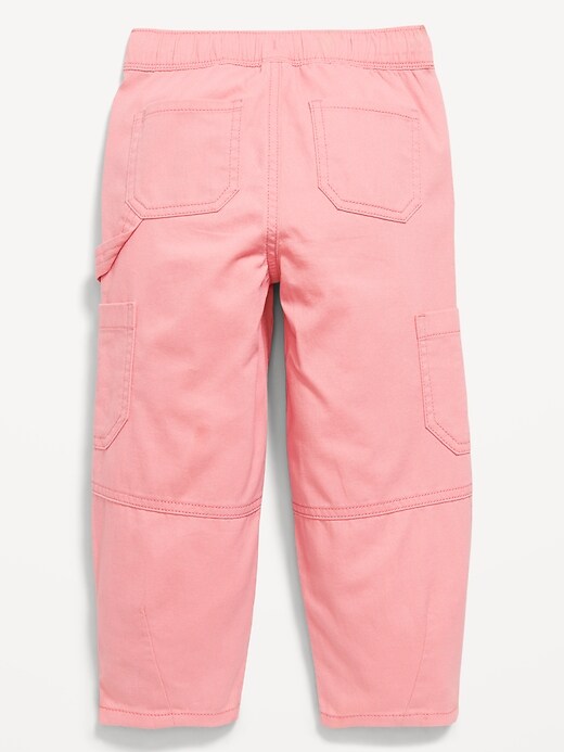 Image number 2 showing, Pull-On Baggy Barrel-Leg Cargo Pants for Toddler Girls