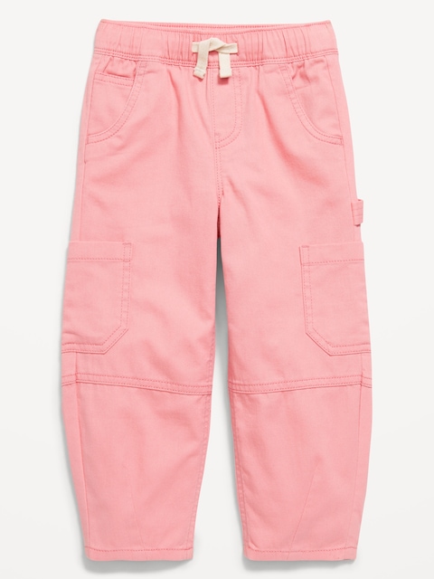 Pull-On Baggy Barrel-Leg Cargo Pants for Toddler Girls