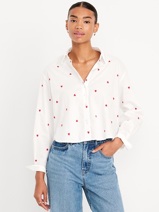 Image number 1 showing, Cropped Button-Down Shirt