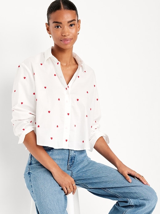 Image number 3 showing, Cropped Button-Down Shirt