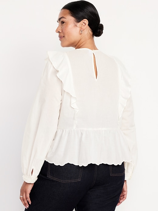 Image number 7 showing, Ruffle Bib Peplum Top