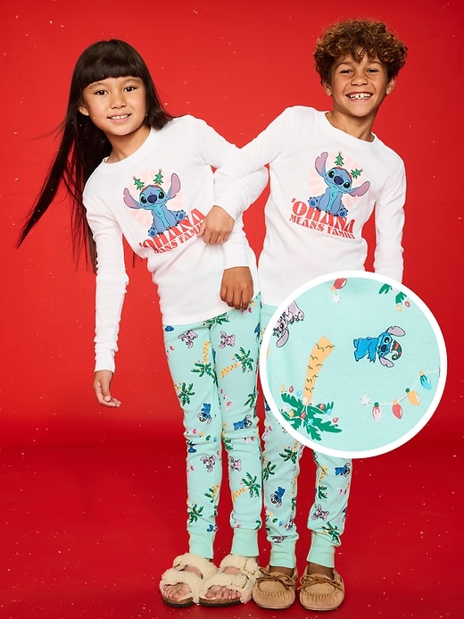 Image number 1 showing, Old Navy x Disney Gender-Neutral Snug-Fit Graphic Pajama Set for Kids