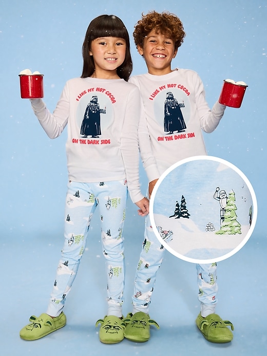 Image number 1 showing, Old Navy x Star Wars Gender-Neutral Snug-Fit Graphic Pajama Set for Kids