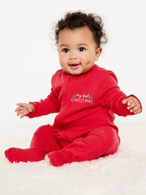 Unisex Sleep & Play 2-Way-Zip Footed One-Piece for Baby