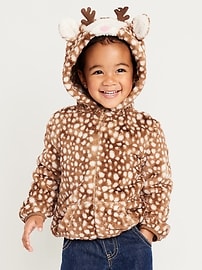 L'image numéro 1 présente Veste à capuchon à motif de créature pour toute-petite fille