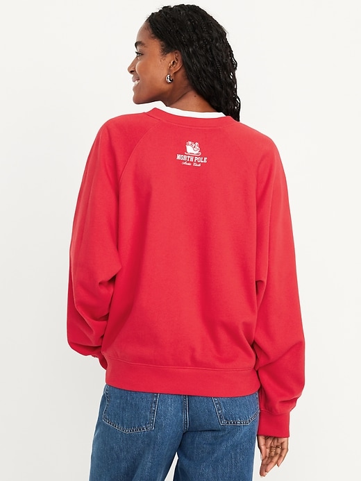 SoComfy Oversized Graphic Raglan Sweatshirt