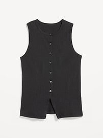 Image number 2 showing, Sleeveless Button-Down Ribbed Top