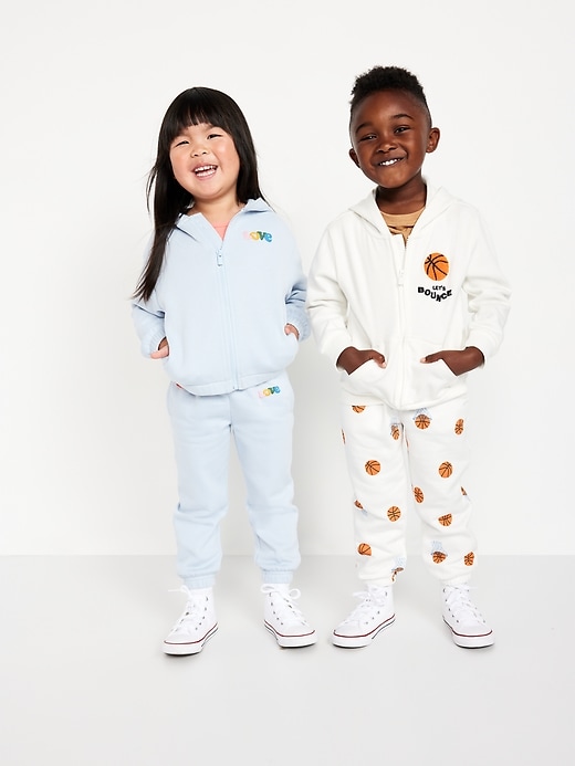 Image number 2 showing, Fleece Zip Hoodie for Toddler Girls